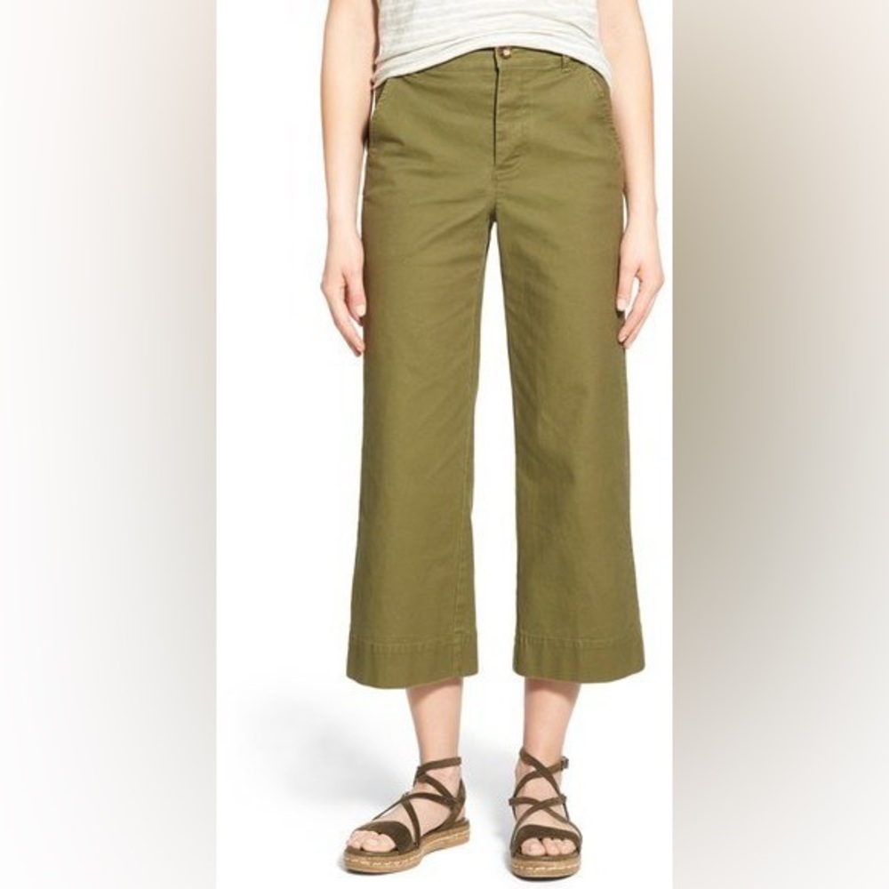 Madewell Langford Cropped Women's Pants - Olive - Size 25